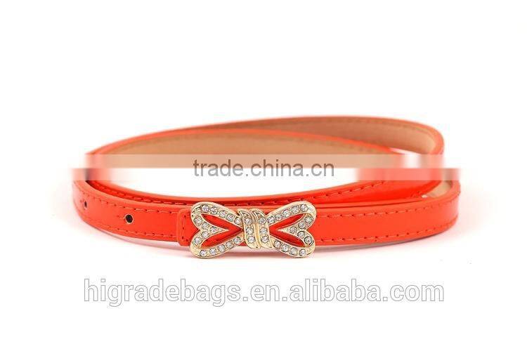 ladies thin Pu leather belt fashion