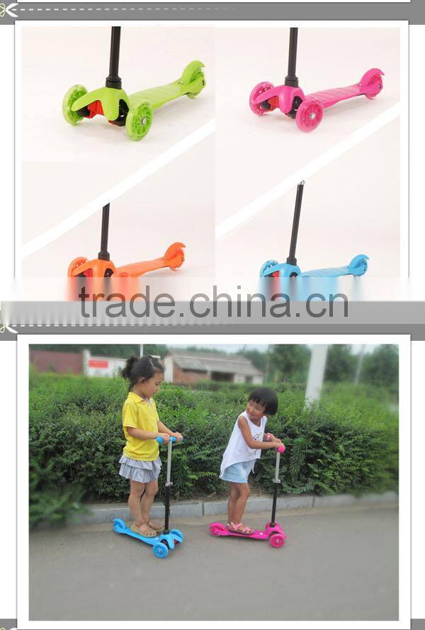 2015 new design cheap plastic three wheel kids scooter