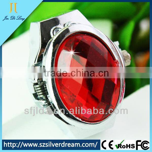 2014 Hot Sale Lady Oval Facet Rubby-like Changeable Band Watch