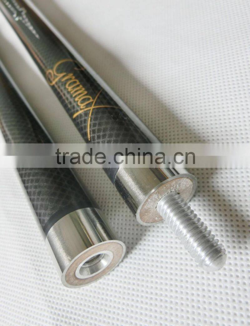 Wholesale 2-pc graphite pool cue stick carbon billiard cue 19OZ 58 ''