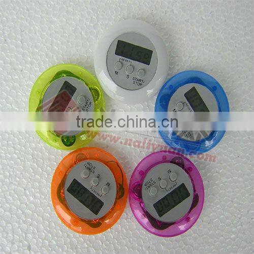 Hot sales colorful digital round shape kitchen timer for promotion