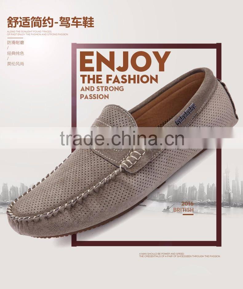Selling popular high quality suede men 's leisure shoes is comfortable driving shoes