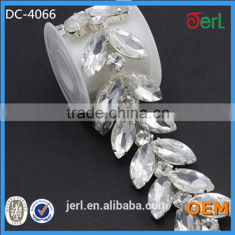 Wholesale Rhinestone Metal Cup Chain, Rhinestone Trimming for Dress, Rhinestone Cup Chain