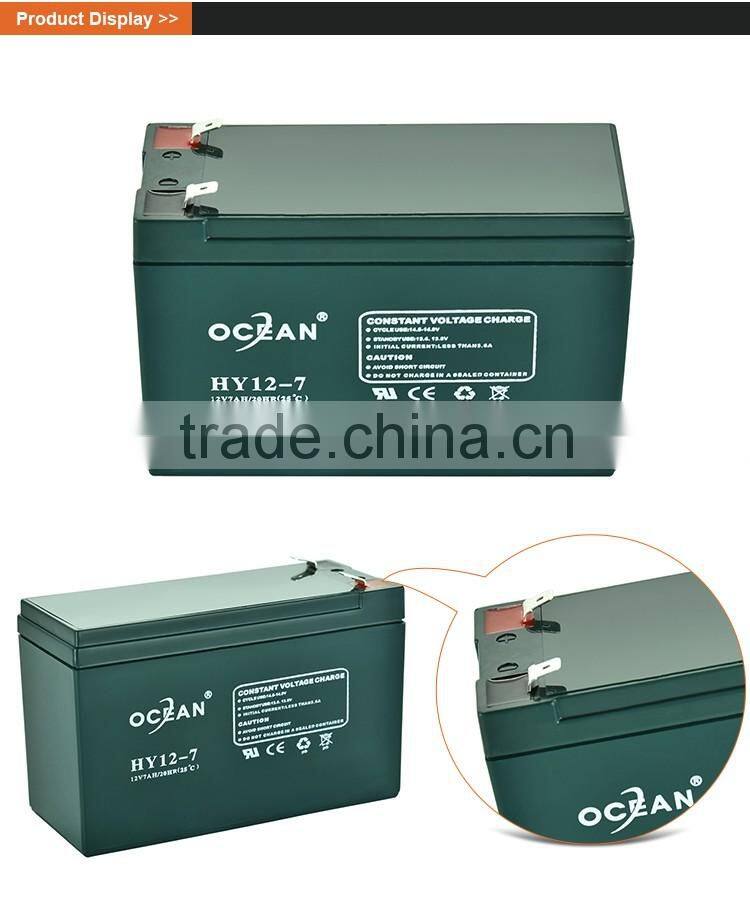 Reliable 12V large power 7ah the queen of quality AGM battery