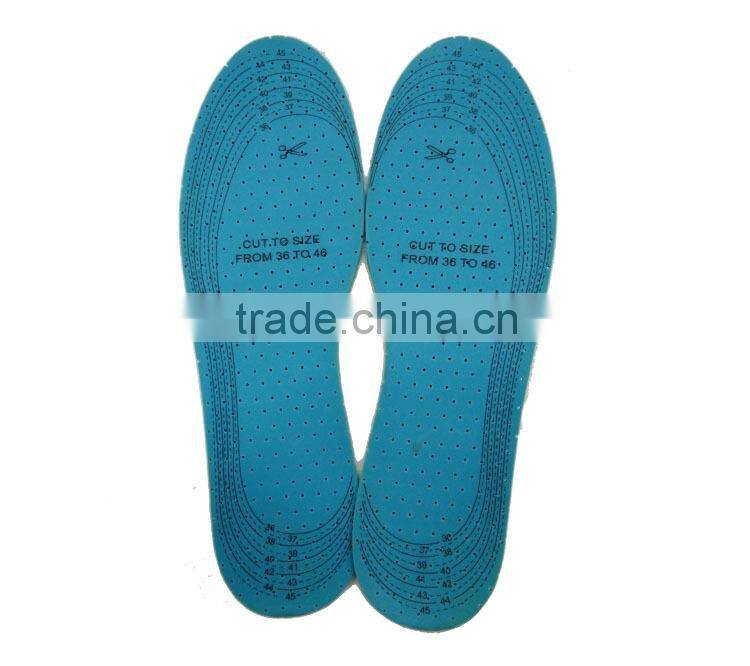 3mm green foam insole for shoes black latex refresh shoe soles antimicrobial cotton material insole shoes