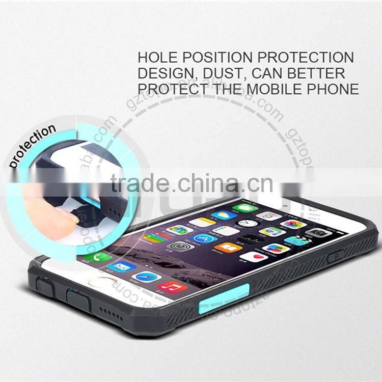 Newest 2 in 1 pc tpu phone cover Shockproof Phone Case Cover plastic Armor phone case for iphone 6 6s plus