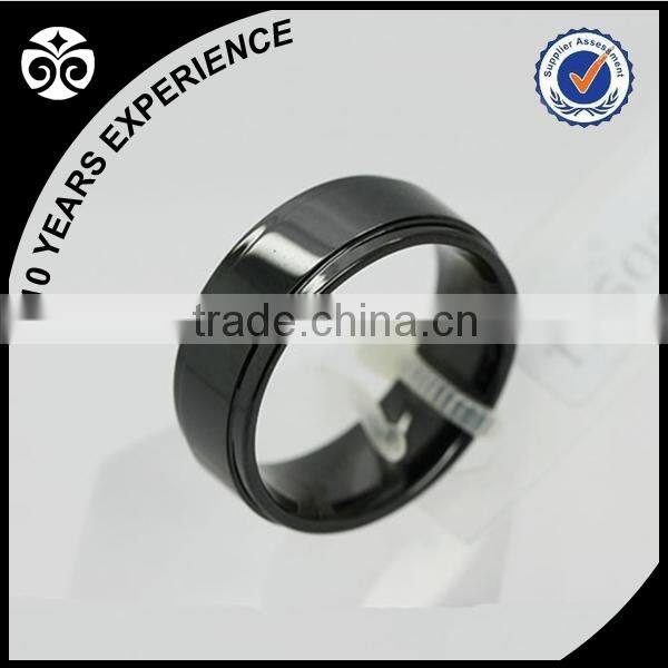 Wood ceramic ring with carbon fiber inlay