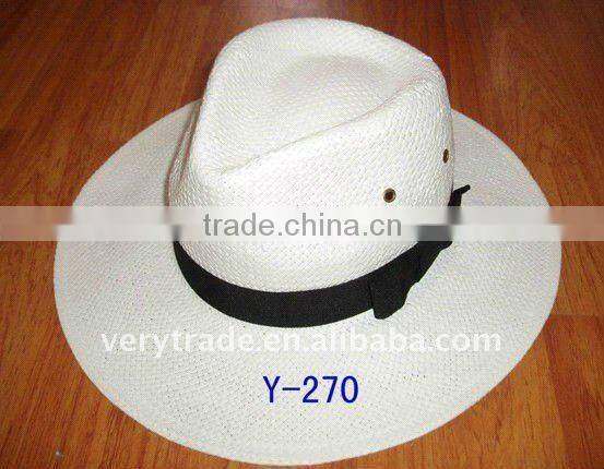 blue and white fedora ,white fedora blue band