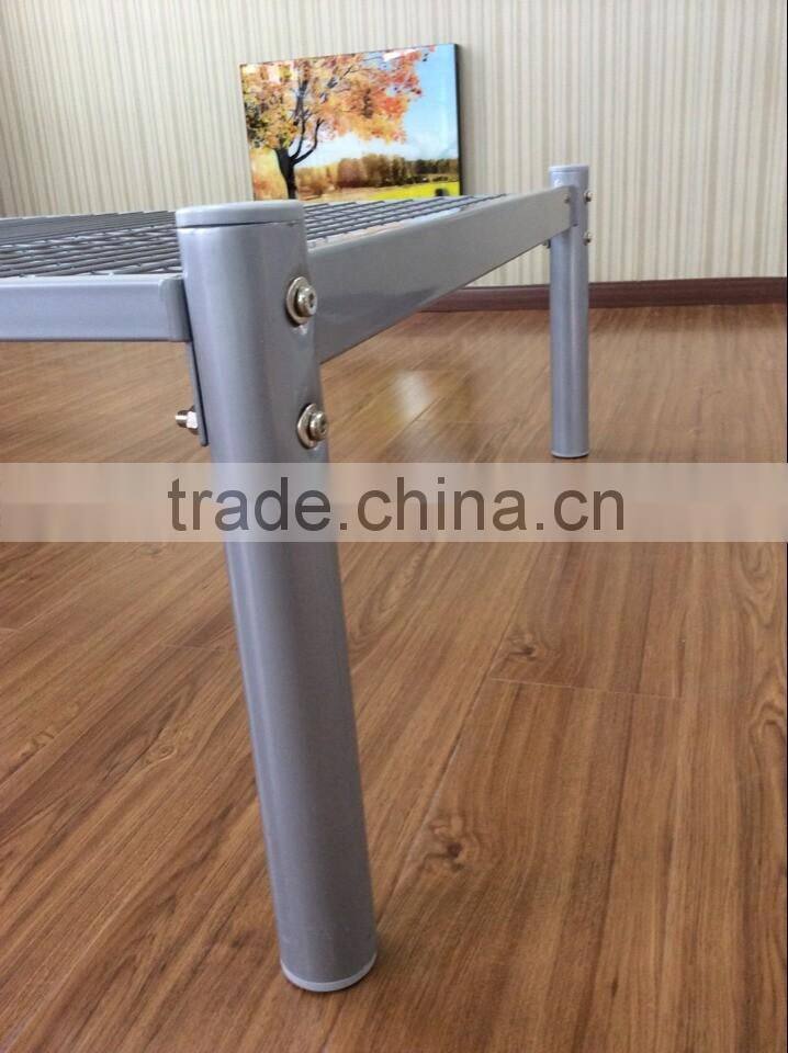 silver grey twin size metal bed frame