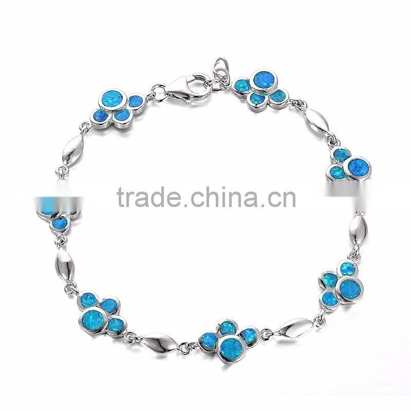 Fashion Bracelets 2016 Opal Bracelet Trendy China Wholesale 925 Silver Jewelry Set 925 Sterling Silver Bracelet Charms FB082
