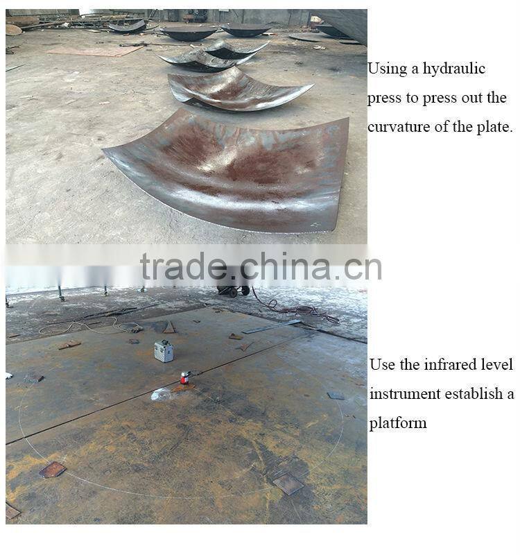 S shaped spherical heads cap for the hot-blast stove