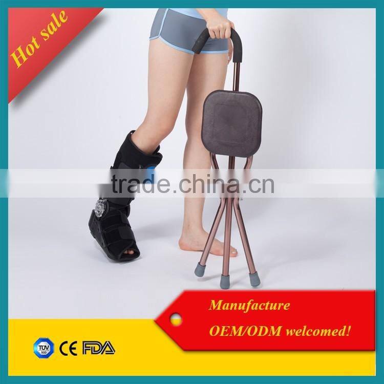 Anti-skid Walking cane frame foldable walking stick with chair
