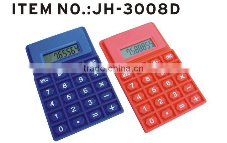 Promotional calculator ,flexible silicone calculator with logo printed