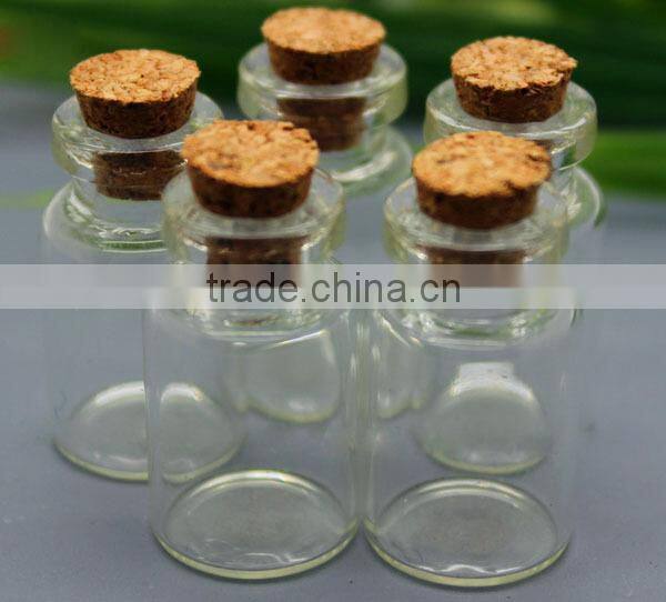 Top quality different size bottle with aluminum cap, penicillin bottle floating bottle glass good luck wishing bottle