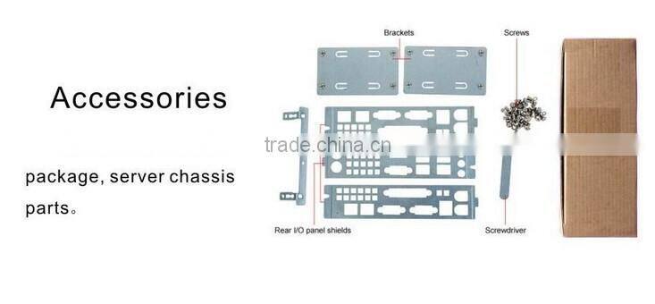 1u 4 bays rackmount server case atx pc case
