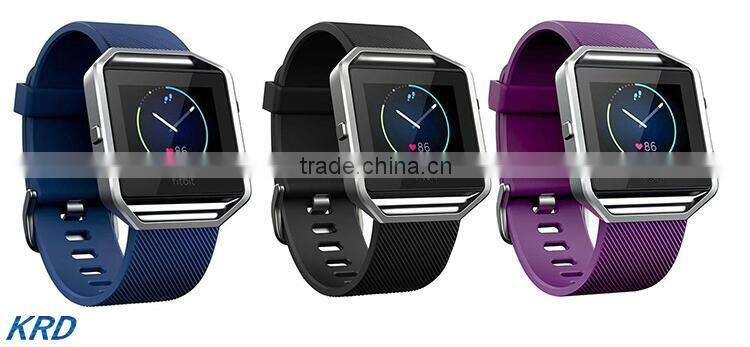 12 Colors Soft Silicone Watch Band Rubber Watch Strap Band For Fitbit Blaze Smart Watch