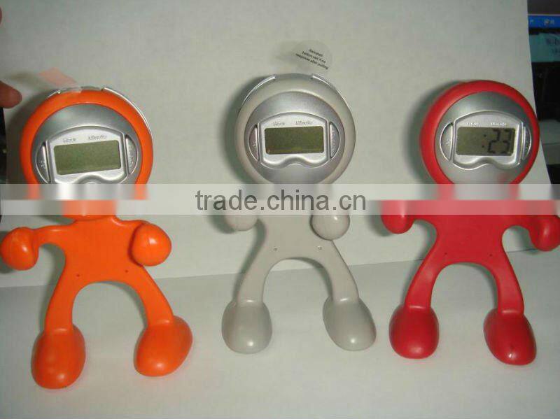 promotional item gift clocks Flexible little man shape small digital clock