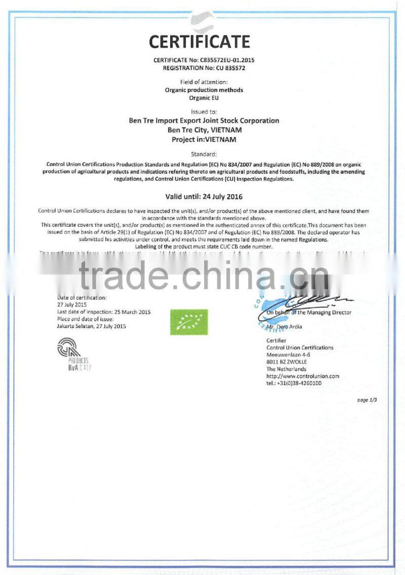 Organic Desiccated Coconut - High fat Medium grade