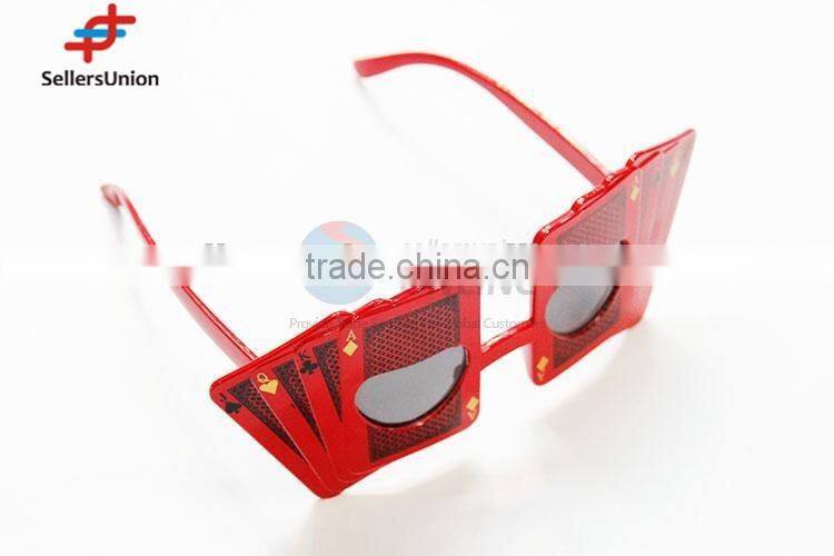 No.1 yiwu exporting commission agent wanted Fancy Poker Design Party Event Red Sunglasses