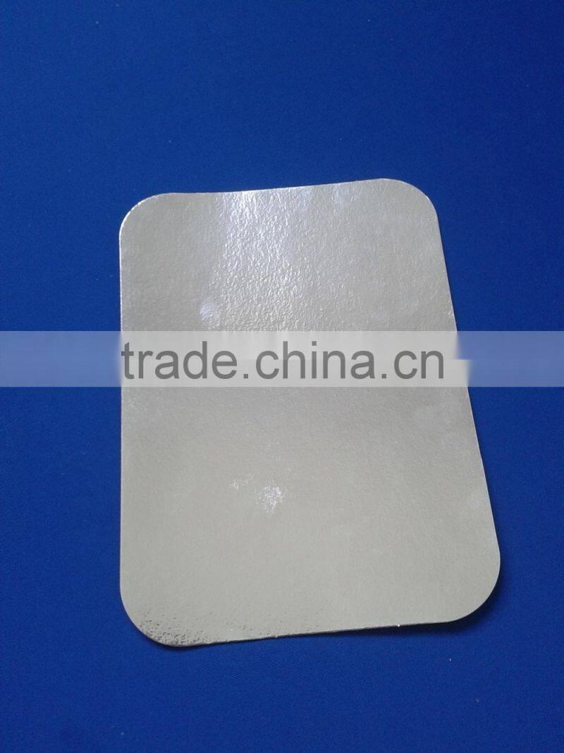 Shallow Square single serve food tray 300ml /disposable aluminium foil container for food