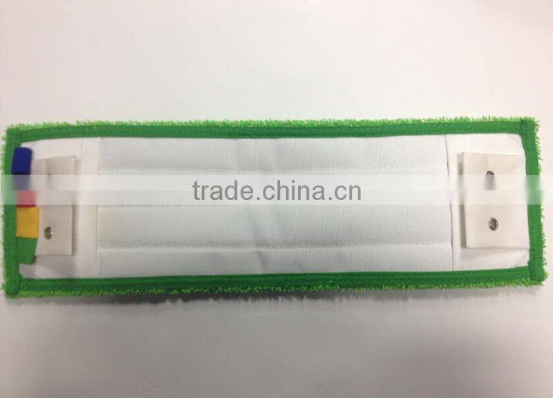 blue stripe microfiber mop with pocket backing