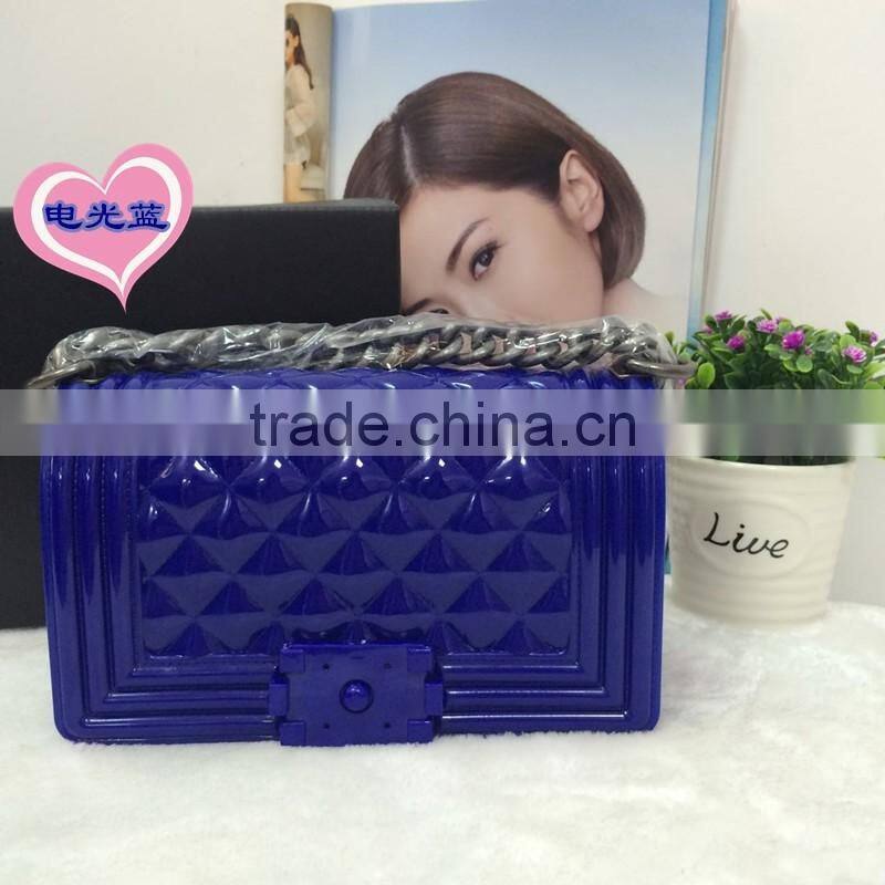 Xianjian Factory Quilted Candy Silicone Jelly Shoulder Bag (BGJB017)