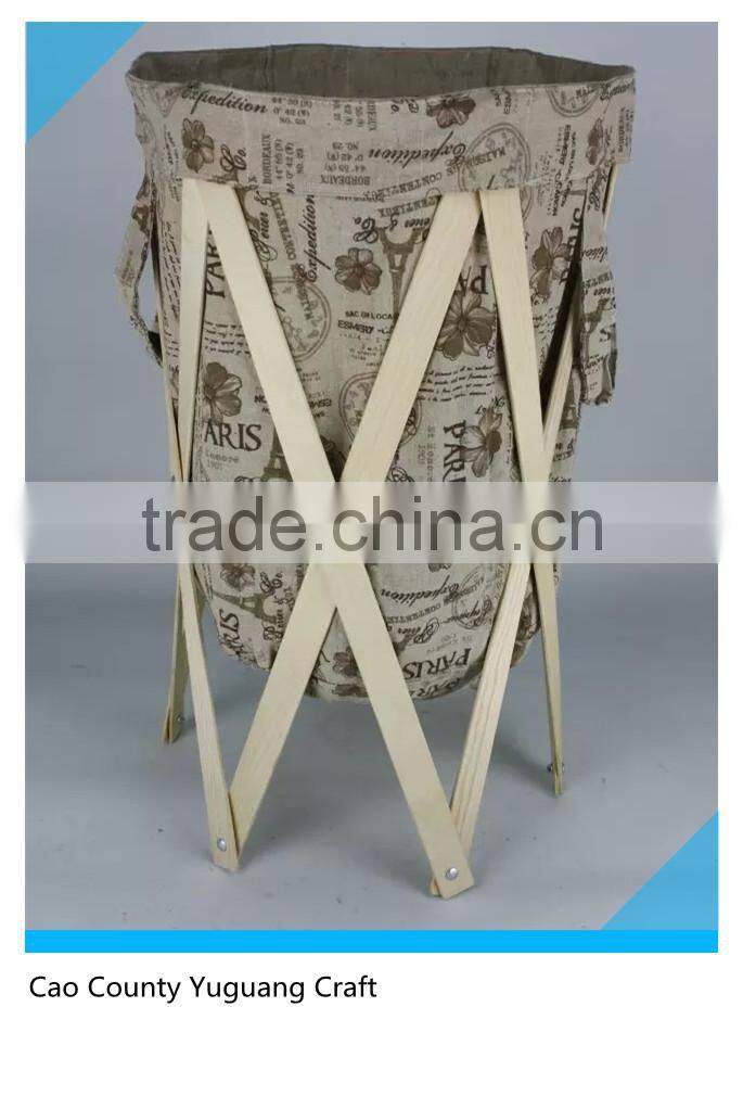 2015 New product foldable canvas laundry basket