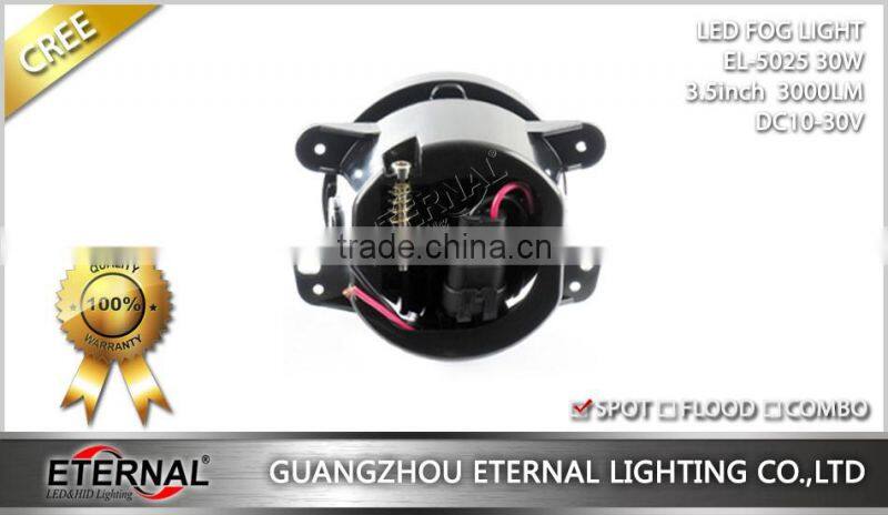 30W universal led fog light headlamp high power offroad Jeep wrangler rubicon work led driving light