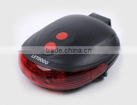 2014 new Laser dots 5 LED Flashing Lamp Alarm Light Cycling Bicycle Bike Rear Tail