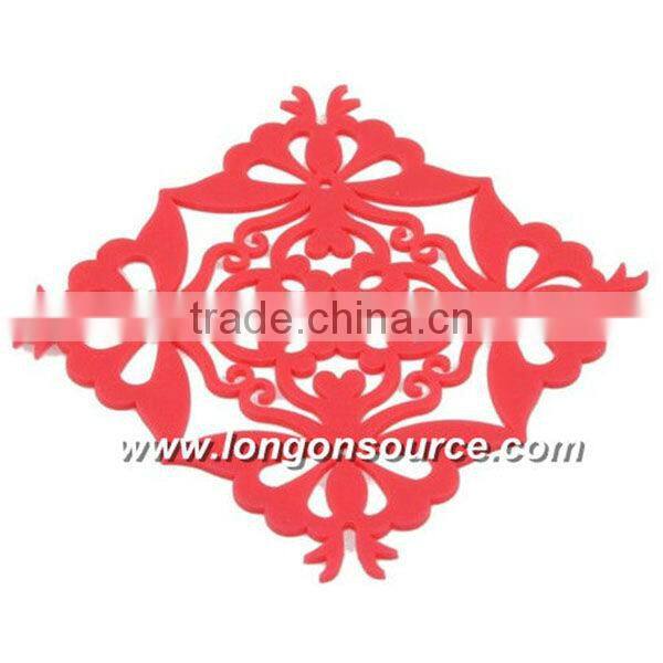 New design love image kitchen Cute flower Silicone place mat