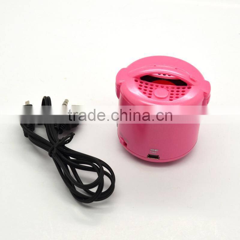 Portable laptop mini speaker USB Digital MP3 Player support HiFi U disk TF card LCD FM Radio LED light mini speaker