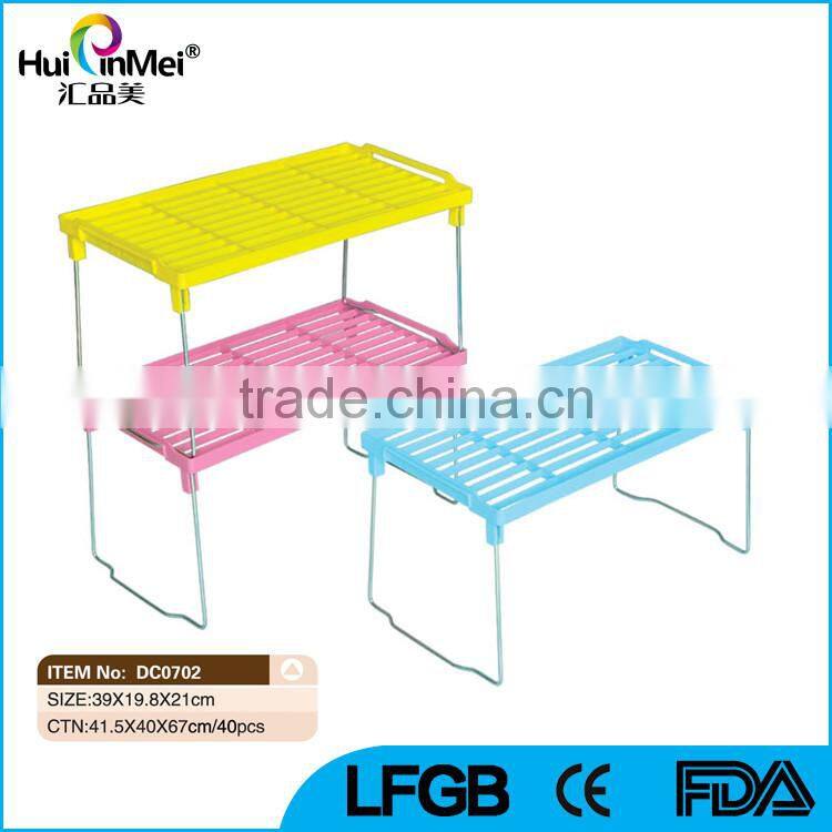 Plastic Metal Stand Cabinets Storage Foldable Cupboard Shelf Rack