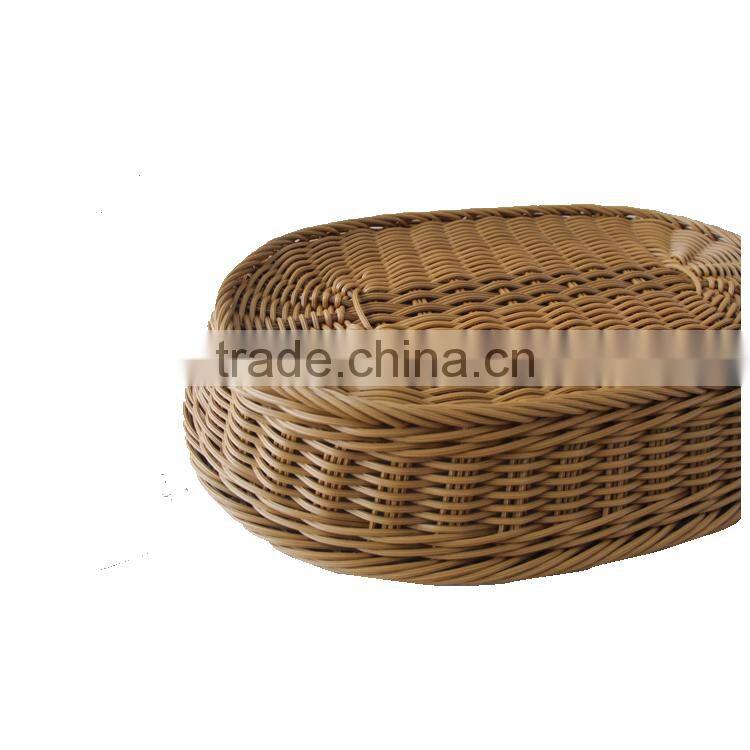 Excellent quality handcrafts cane woven oval fruit basket for display