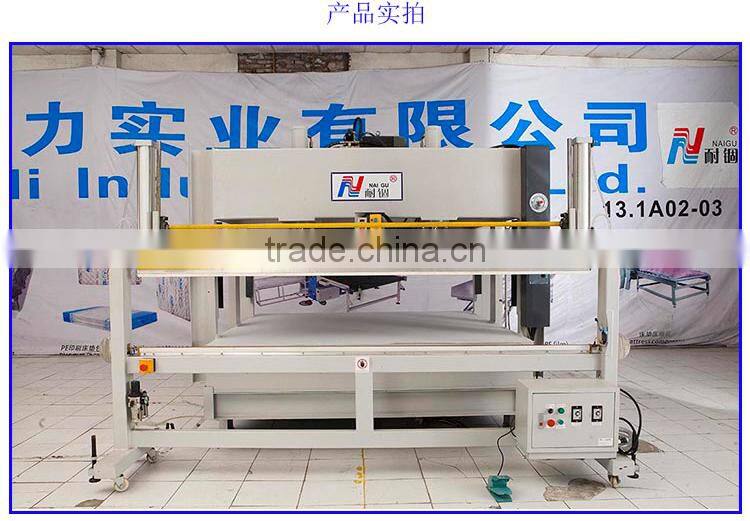 China foshan semi automatic mattress wrapping machine after compress