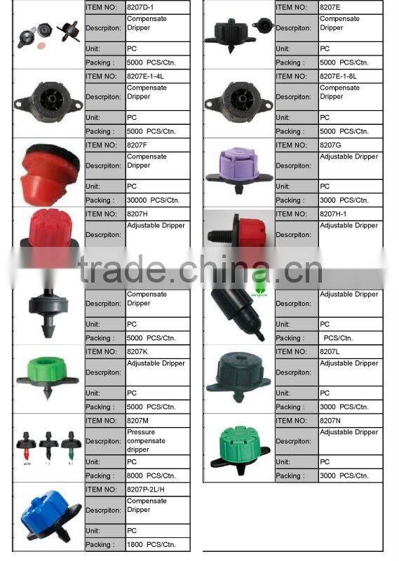 Irrigation garden mist nozzle adjustable tools sprinkler for drip system