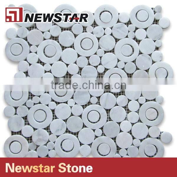 Newstar Factory Supply Circle Round Patterns Marble Polishing Mosaic