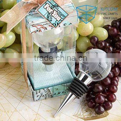 crystal globe bottle stopper gift