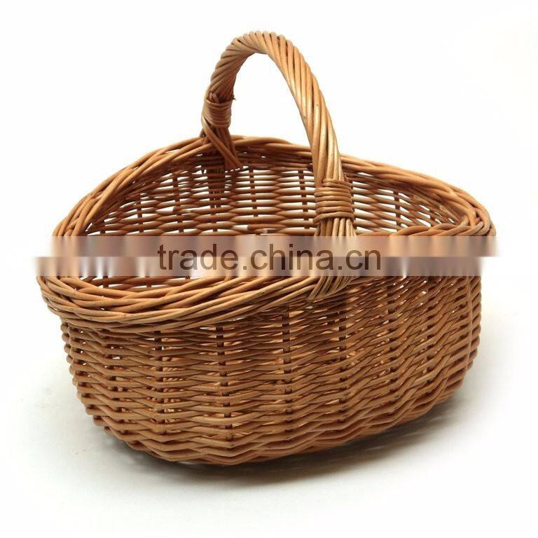 Cheap wicker storage basket with handle