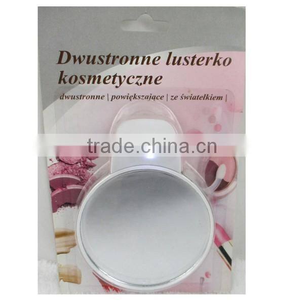 Make up ligh magnification mirror with rubber sucker