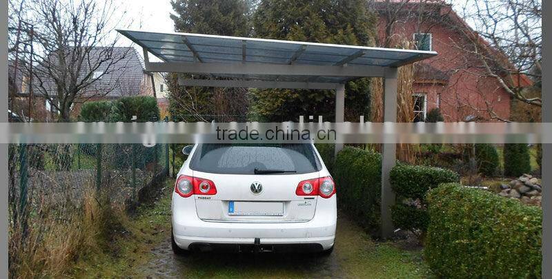 Car parking aluminium carports canopy with polycarbonate sheet roof