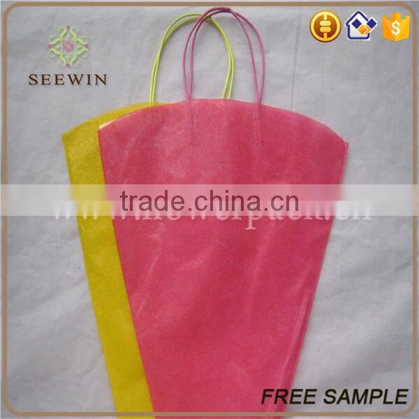 non woven drawstring packaging sleeves for cut flowers