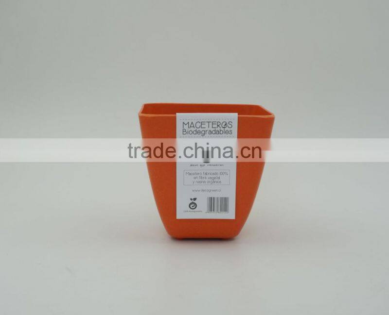 biodegradable bamboo fiber colorful flower pot
