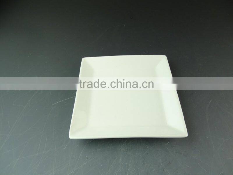 wholesale ceramic white dinner square plate, cheap porcelain plate in stock