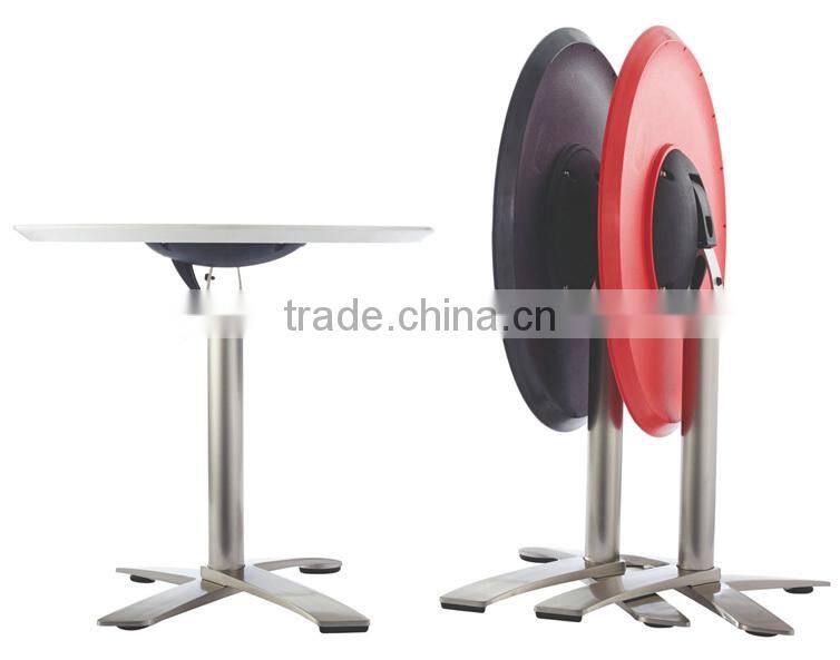 High quality fashion modern outdoor folded ABS top brushed aluminum cocktail table bar table LQ- BT307