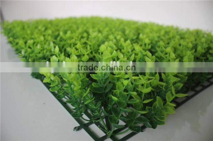 highly ornamental artificial green hedge for wall decor