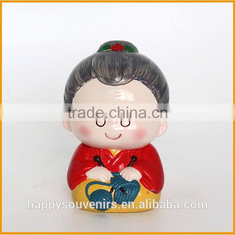 Lovely cheap resin cow piggy coin bank for kids