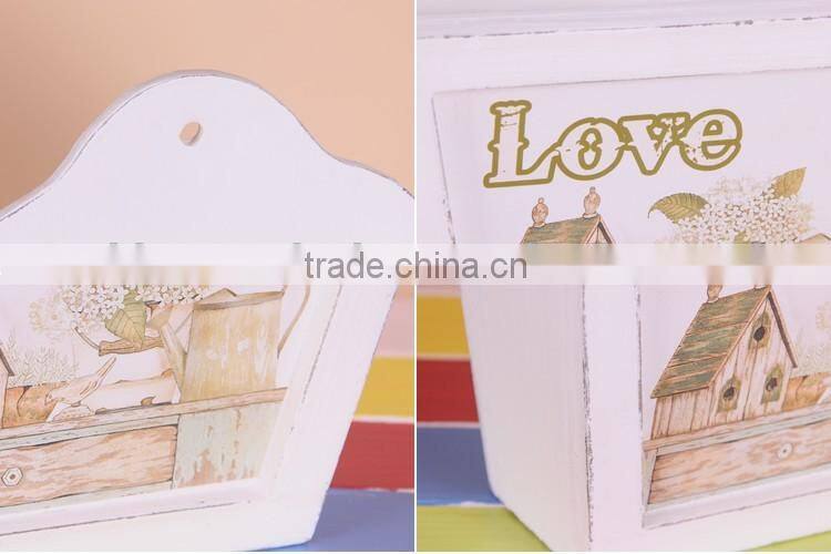 wooden wall-mounted flowerpot multi-functional wooden flower pot