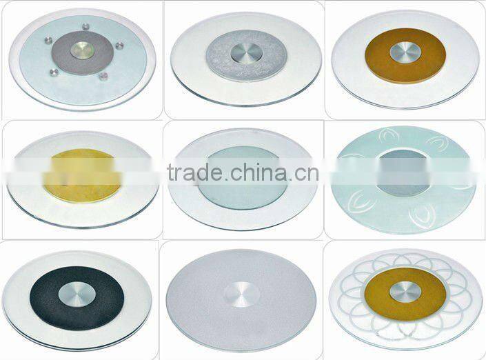 Tempered glass lazy susan turntable