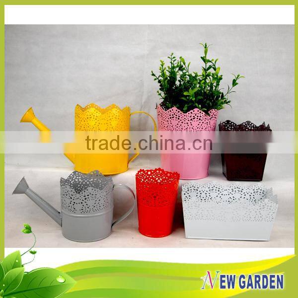 Newgarden quality Hot Sale bottom price mini metal flower pot