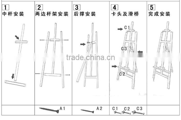 wood drawing painting easel stand